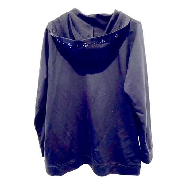 QVC Quaker Factory Black Gold Embellished Zip Up Jacket front pockets Medium
C - Picture 5 of 9